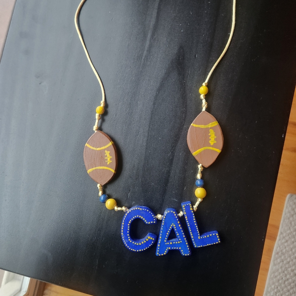NCAA Blue and Yellow CAL Necklace